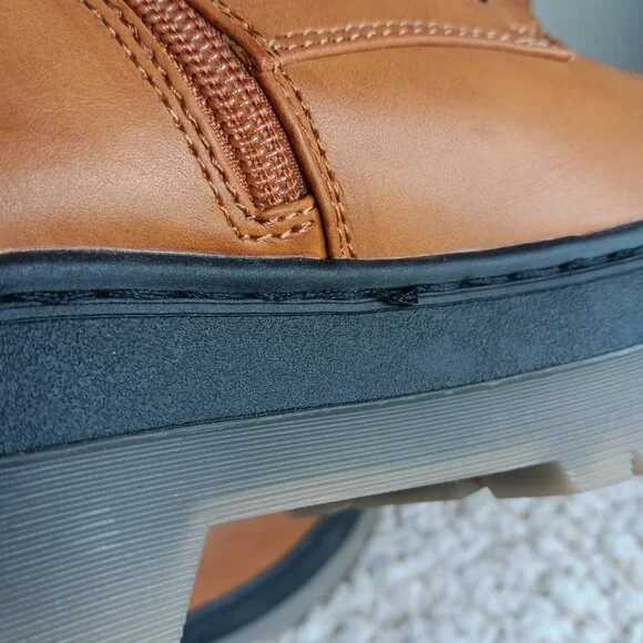 Mia Colin Lug Sole Faux Leather Combat Boots 7.5 - Picture 7 of 10